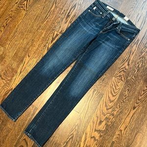 AG slim straight mid-rise Stevie jeans sz27, like new